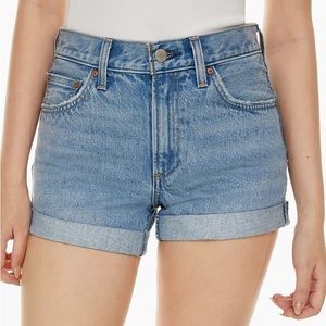 Aritzia Denim Forum 90s A-Line High Rise jean shorts